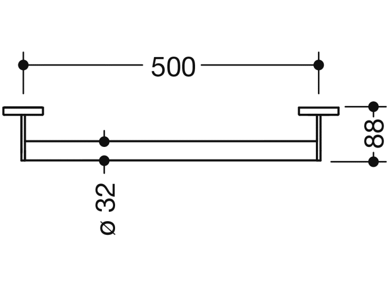 900.36.002XA ручка для захвата HEWI System 900 - Вид №1