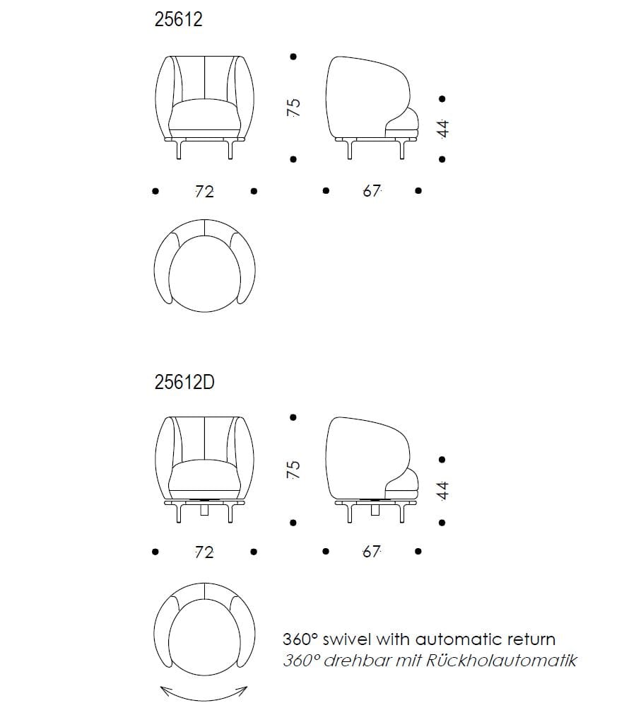 Кожаное кресло с подлокотниками Wittmann Vuelta ARCH-00096659 - Вид №4