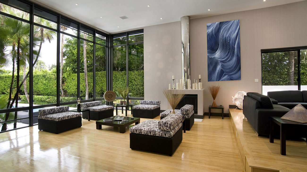 Панно на стену пластификация 100х70 см "Шелк" PANKOVSKY STUDIO ПЛАСТИФИКАЦИЯ 015909 Серый  - Вид №1