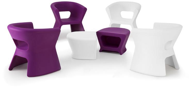 VONDOM Садовый журнальный столик / садовый стул из полиэтилена Pal sun-id-1458205 - Вид №1