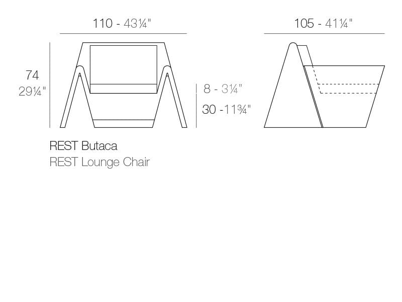 Садовое кресло Vondom Rest ARCH-00054096 - Вид №6