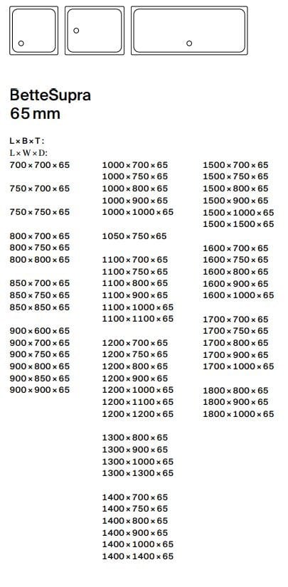 Эмалированный стальной квадратный поддон для душа Bette BETTESUPRA ARCH-00134117 - Вид №3