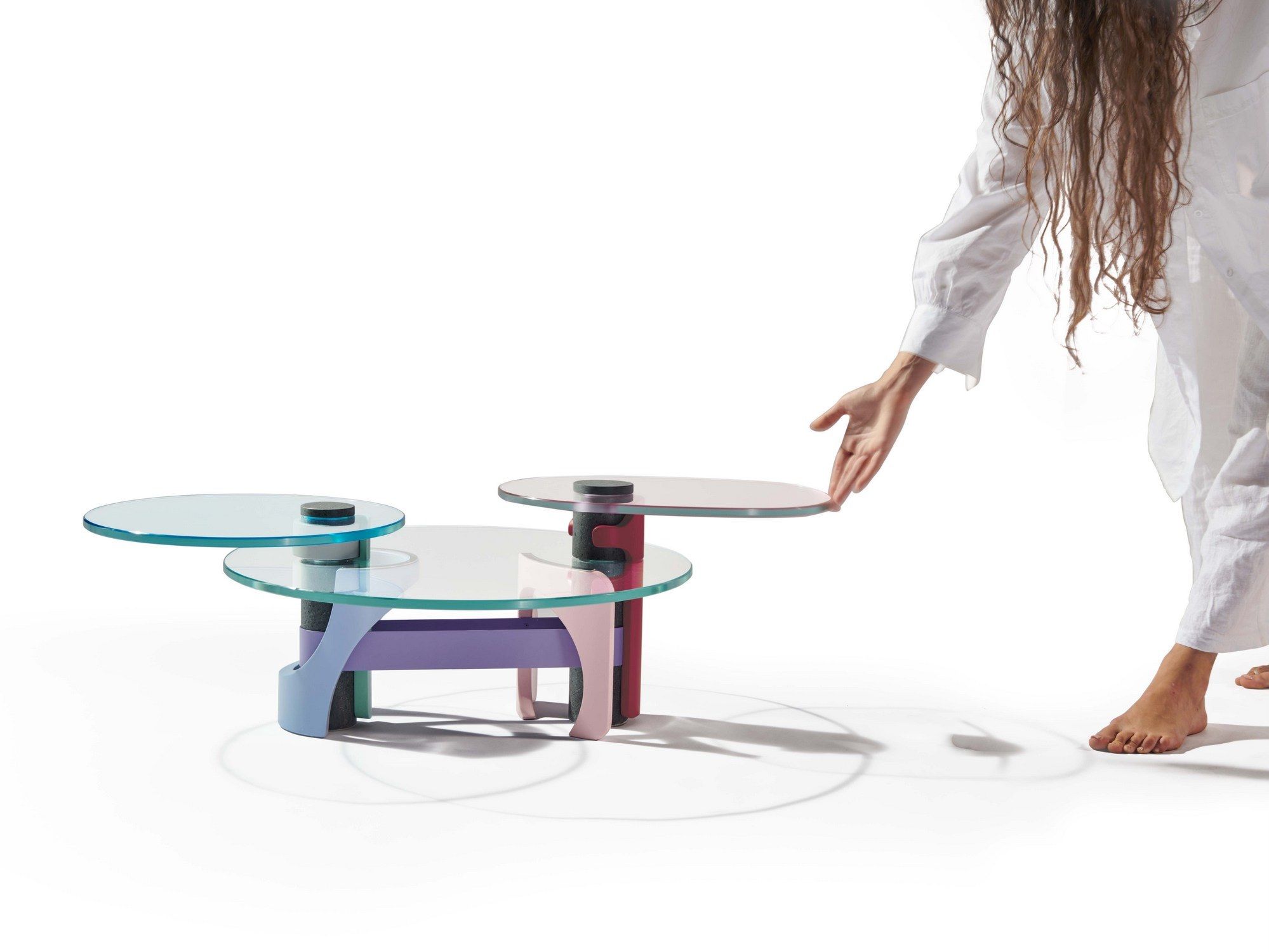 Журнальный столик из закаленного стекла Orografie EFESTO ARCH-00132741 - Вид №2