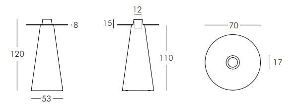 Высокий стол из полиэтилена для контракта SLIDE PEAK ARCH-00101759 - Вид №11