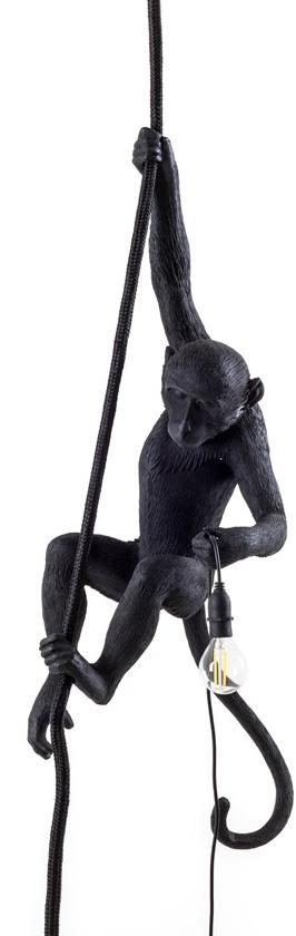 Seletti Подвесной светильник из пластмассы The monkey lamp black 14923 - Вид №1