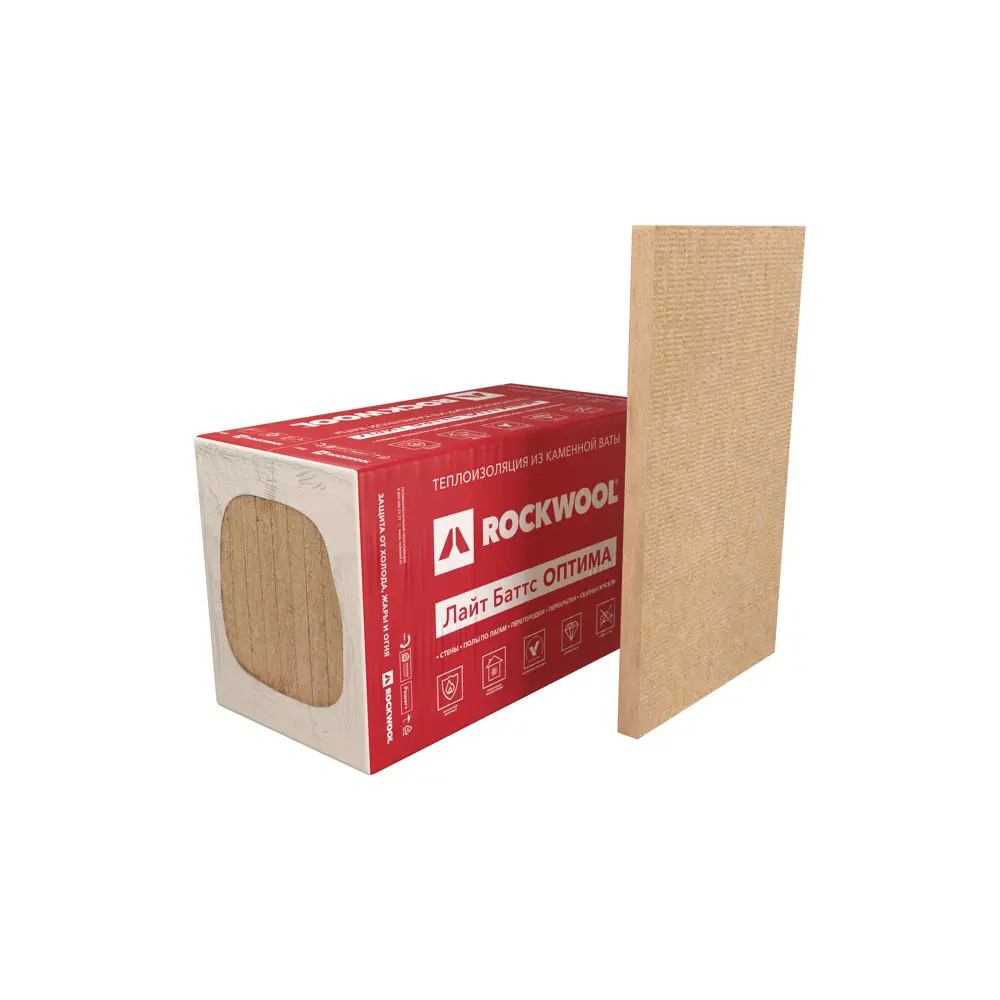 Rockwool Лайт Баттс Оптима: Эффективный утеплитель для комфорта и экологии 86585159 STLM-0070475 - Вид №2
