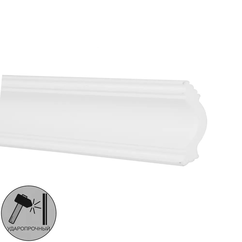 Плинтус потолочный полистирол ударопрочный NMC LM01 белый 50x75x2000 мм STLM-2018221 - Вид №1
