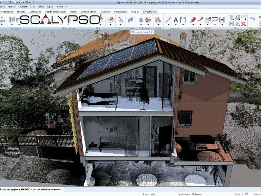 Модульное программное обеспечение для наземных и мобильных 3D-данных laserscan Allplan Italia SCALYPSO ARCH-00037354