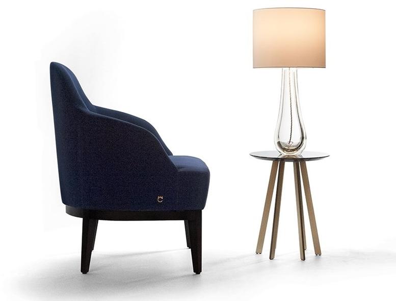 Paolo Castelli Кресло из нубука в современном стиле с подлокотниками и подголовником Venice sun-id-1466890 - Вид №3