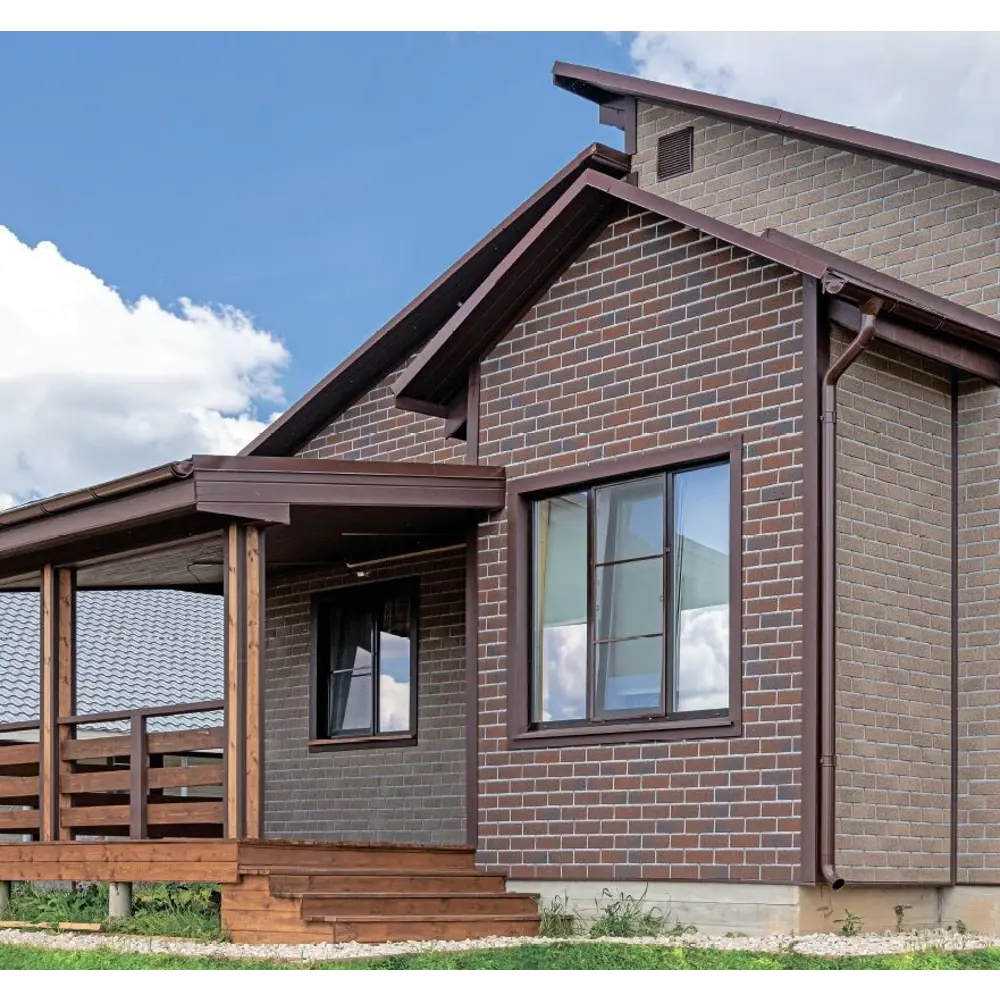 Фасадная плитка ТЕХНОНИКОЛЬ Hauberk «Баварский кирпич» для элегантной отделки 82586066 STLM-0030784 - Вид №5