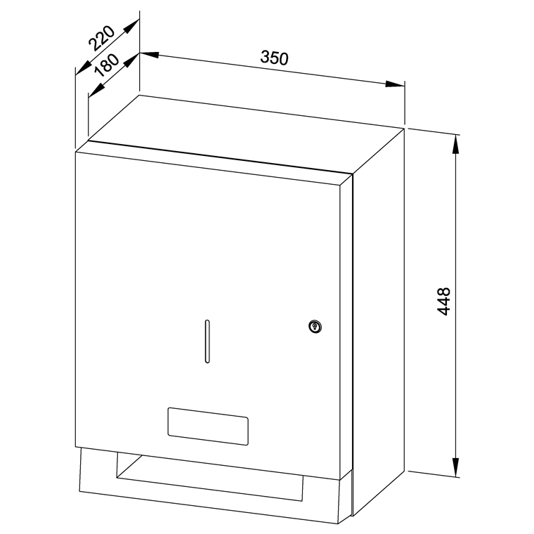 731461 Электронный диспенсер для бумажных рулонов с питанием от батареи WP1501 WAGNER_EWAR A-LINE Wagner Ewar  - Вид №1