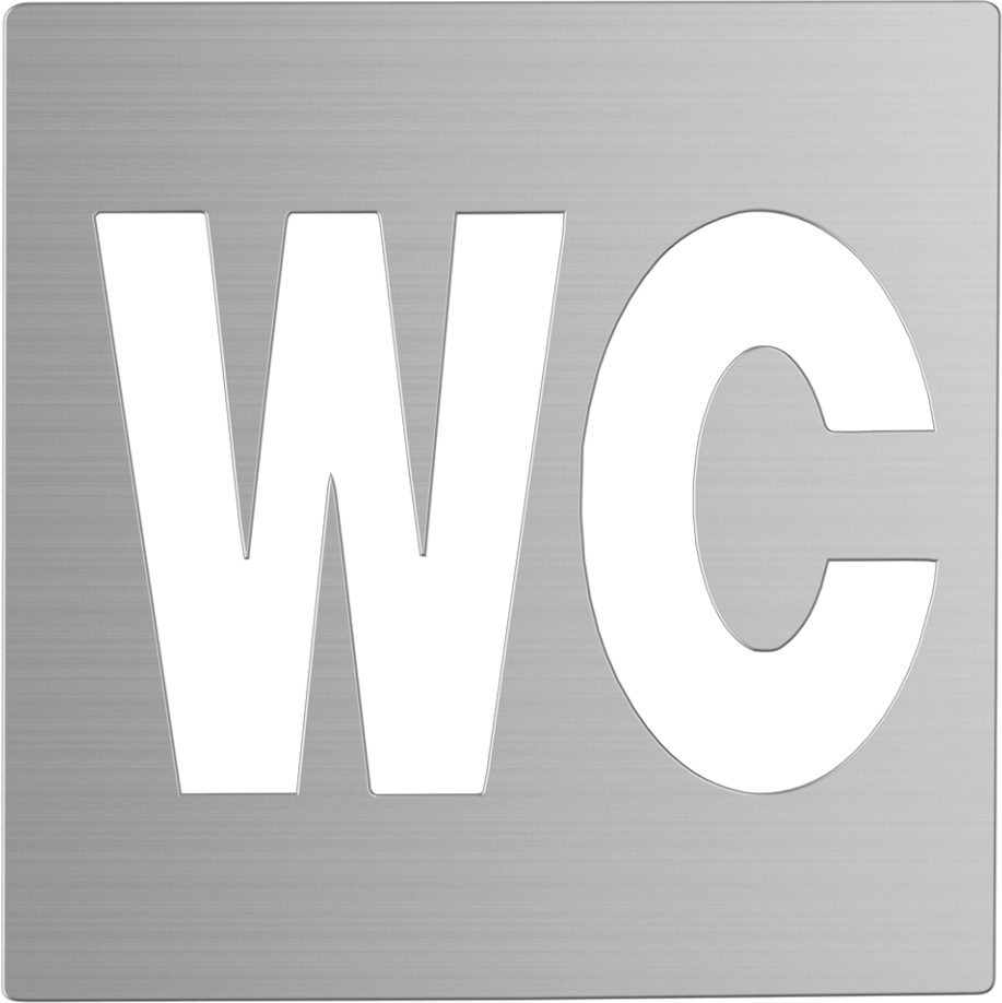 A885-S_WC Знак из нержавеющей стали «WC»