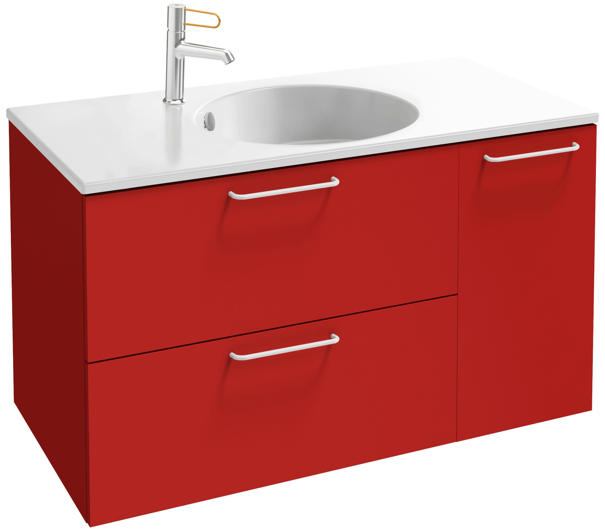 EB2543-R6-NR4 Тумба для столешницы 90 см, 2 ящика/1 дверца, белая ручка JACOB DELAFON ODÉON RIVE GAUCHE ODEON RIVE GAUCHE