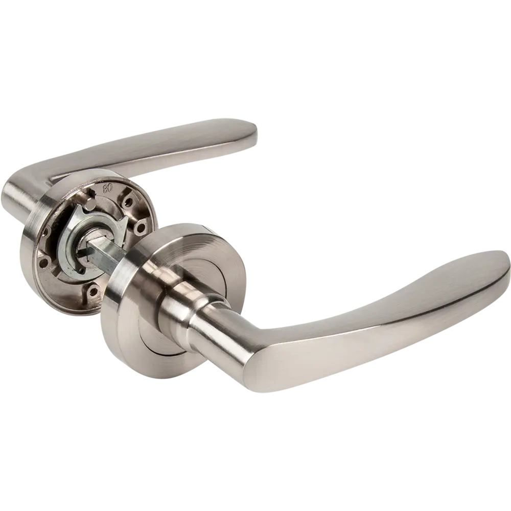 82227133 Дверные ручки Inspire Louise без запирания алюминий 121 мм цвет никель STLM-0022329 