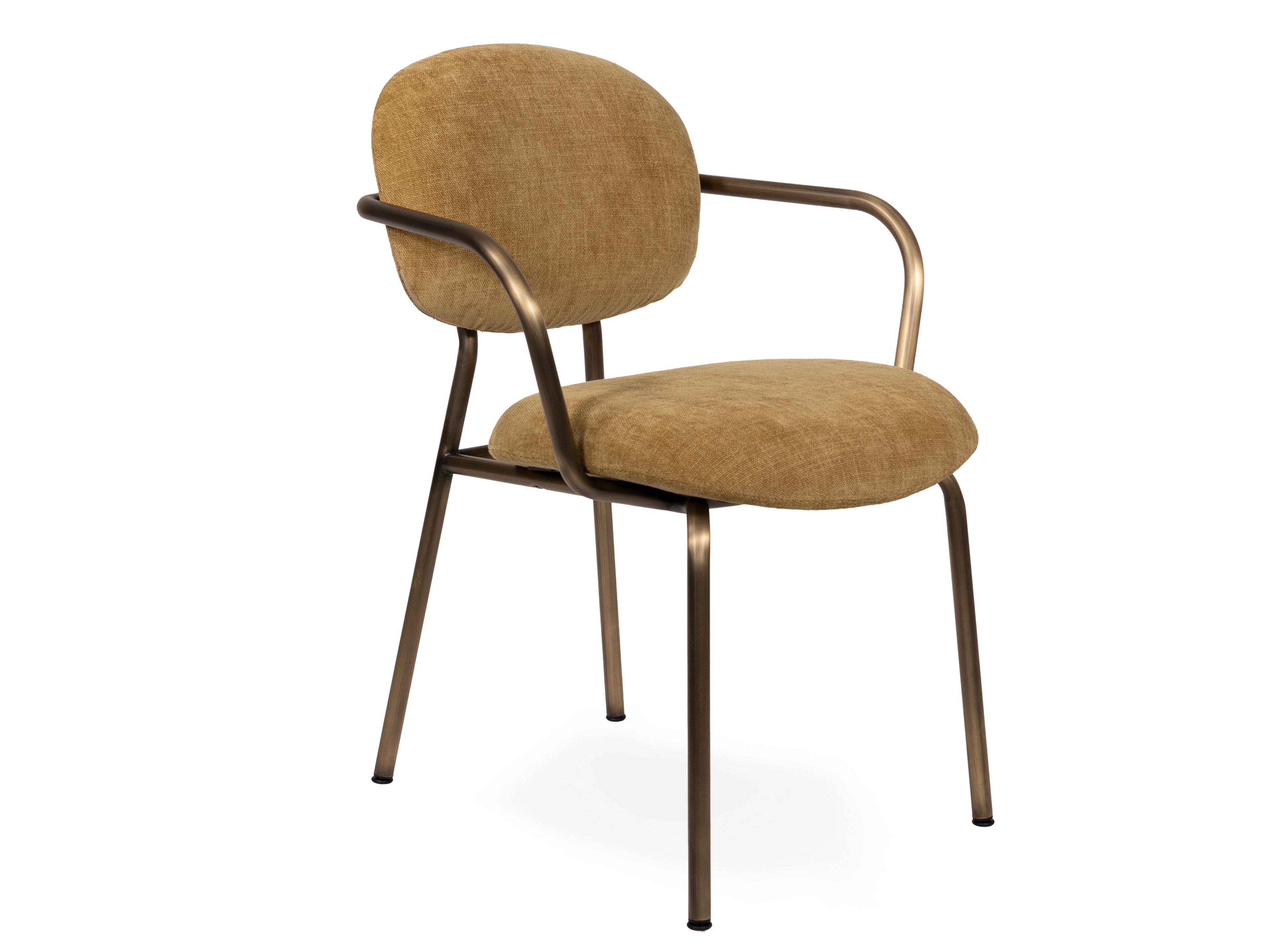 Мягкий тканевый стул с подлокотниками Infiniti круглый ARCH-00137168