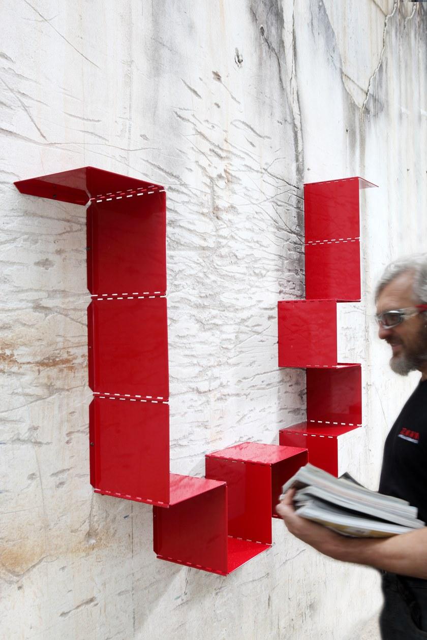 ZAVA Модульный настенный книжный шкаф из железа sun-id-1482214 - Вид №16