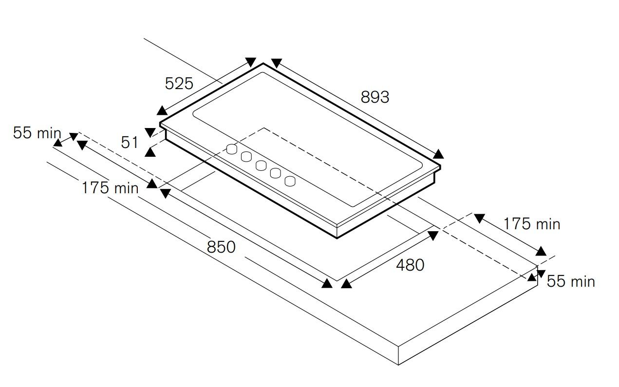 Стеклянная встраиваемая газовая плита Bertazzoni ARCH-00046722 - Вид №2