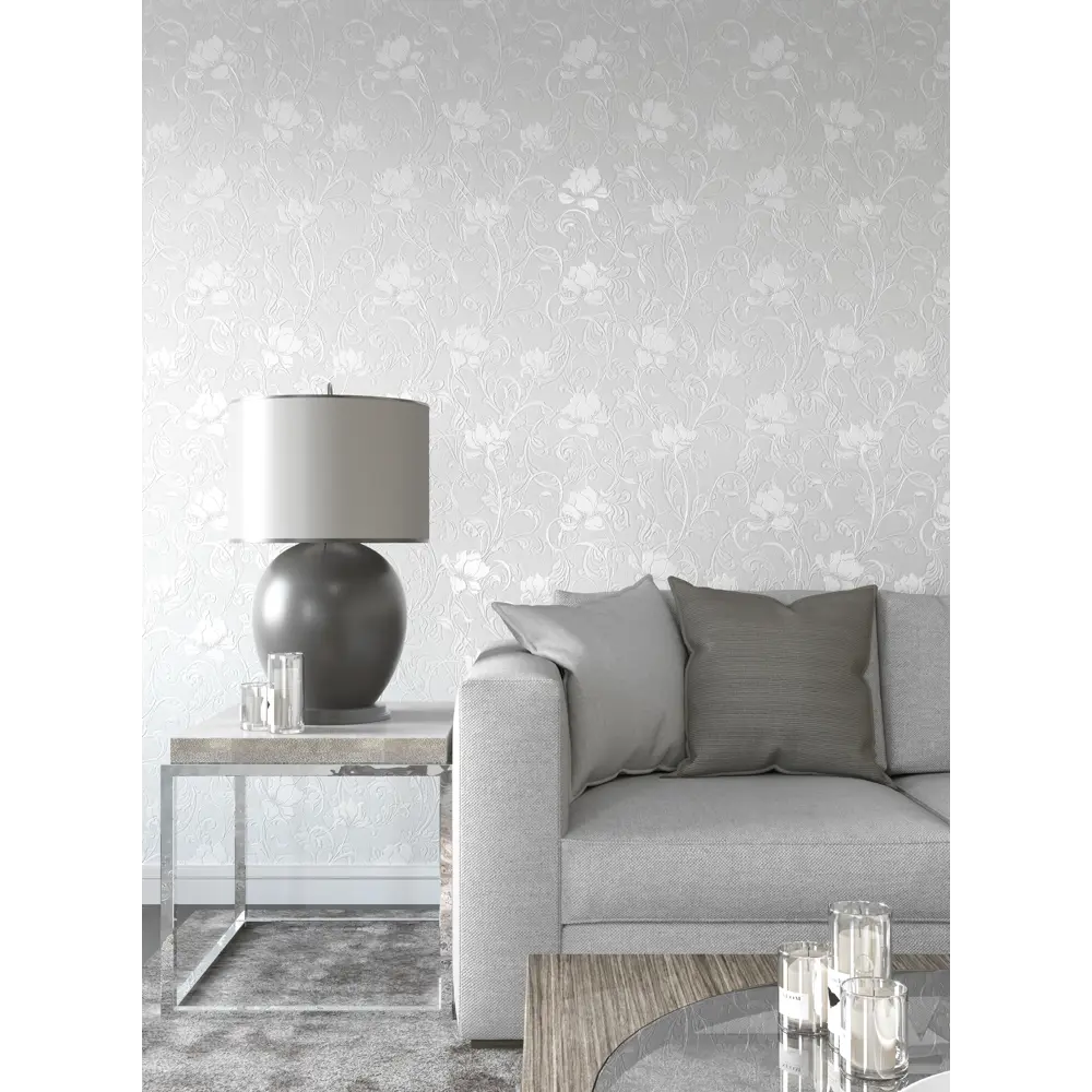 Обои флизелиновые Палитра Lilium серые 1.06 м PL71051-14 82091798 STLM-2013236 - Вид №2