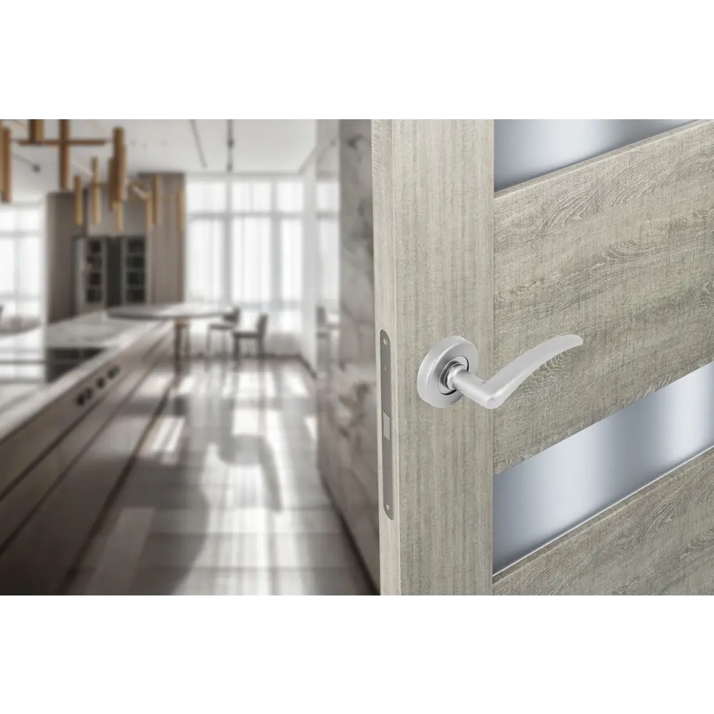 EDSON Дверная ручка на розетке E 015-S с анодированным покрытием 18743611 STLM-0012367 - Вид №5