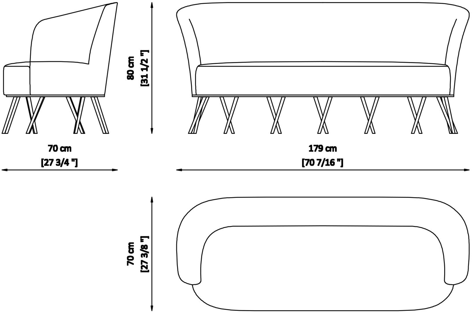Paolo Castelli Бархатный диван Orus sun-id-1492183 - Вид №6