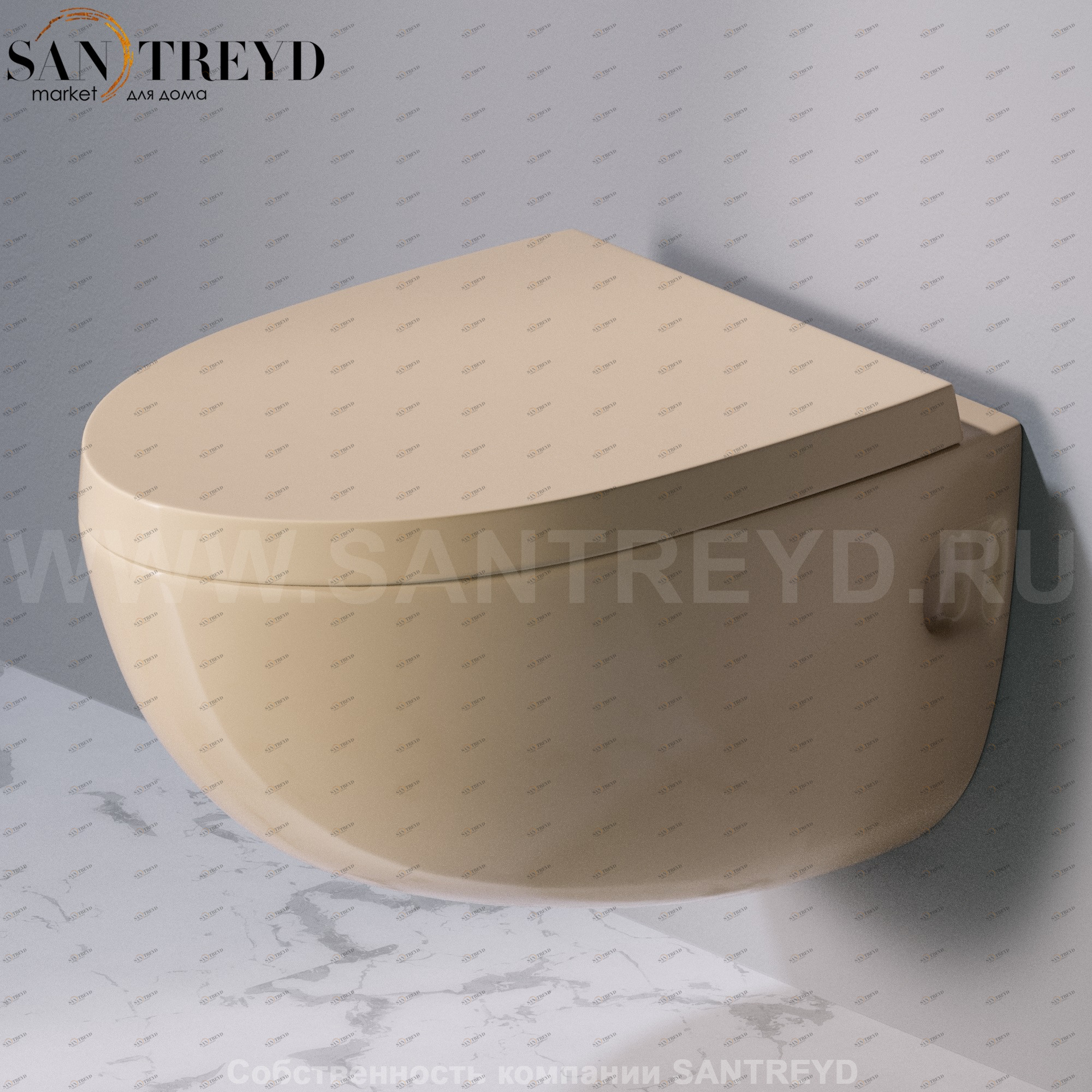 S511110 Подвесной унитаз настенный Бежевый A. e T. Italia OVAL Италия AeT ITALIA