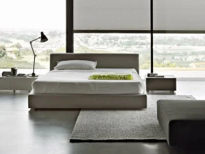 Lema Двуспальная кровать с обивкой из ткани