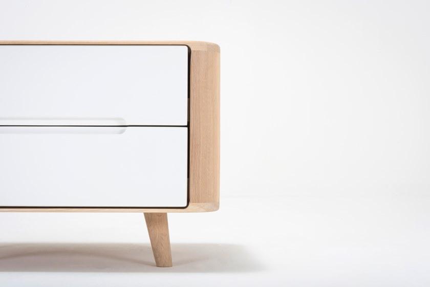 Gazzda Прямоугольная прикроватная тумбочка из дуба с ящиками Ena 021 - Вид №4