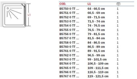 INDA® Душевая кабина угловая стеклянная с распашной дверцей Claire design B580…s/d-b575…0 - Вид №4