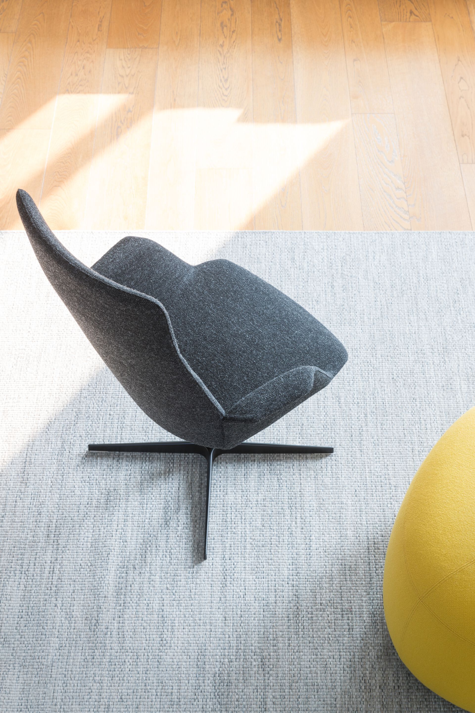 4 спицы подлокотник ткань операционный офис стул Lapalma один ARCH-00062799 - Вид №8