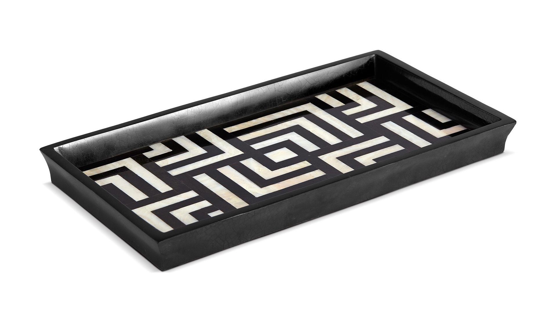 10593252 L’Objet Поднос прямоугольный "Лабиринт" 31х17х3см (перламутр) Ракушки  - Вид №1