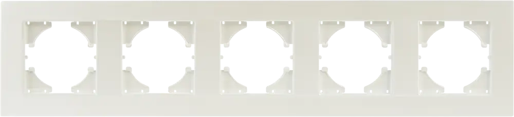 Рамка GUSI Electric City на 5 постов в жемчужном цвете 84695735
