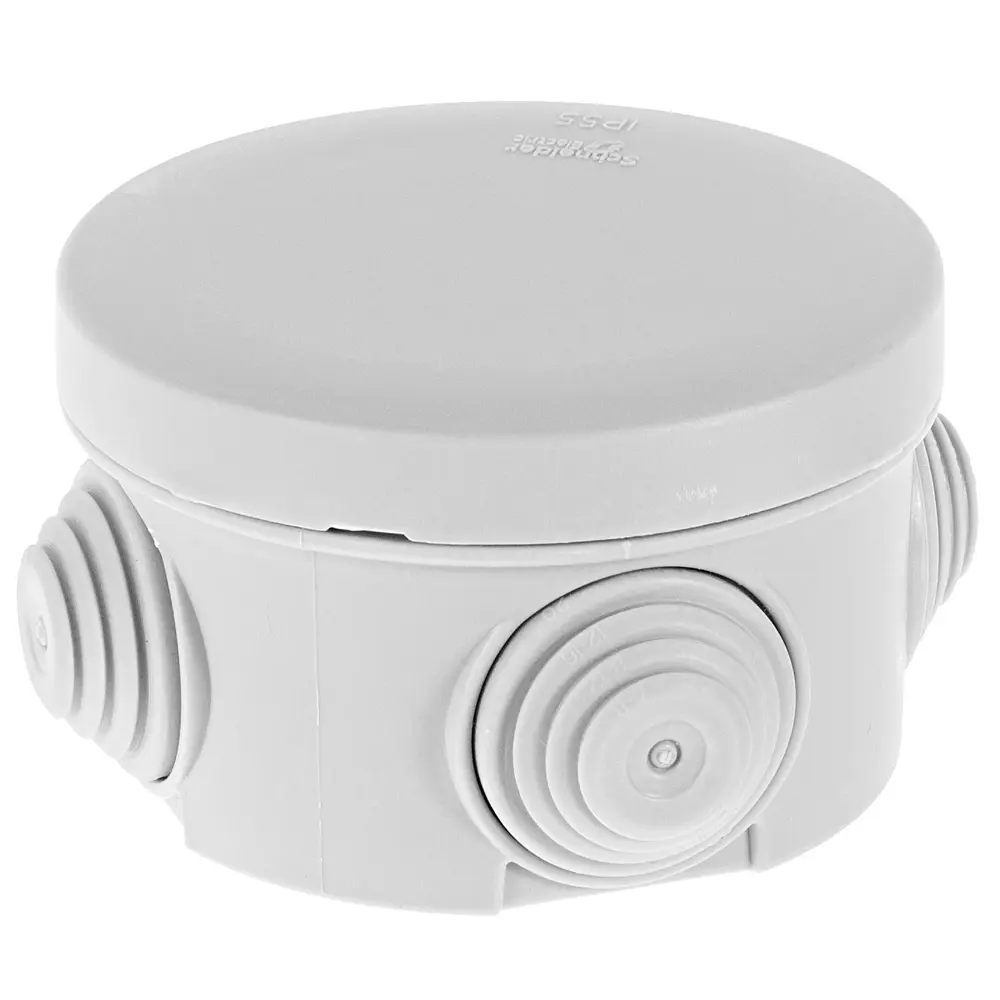 Распределительная коробка открытая Systeme Electric D65x45 мм 4 ввода IP55 цвет серый IMT350931 13353139 STLM-2091062 