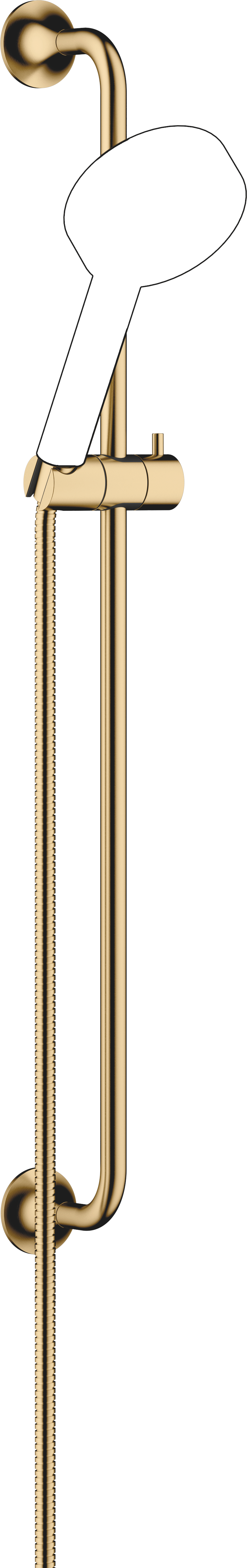 VAIA Душевой набор без ручного душа - Brushed Durabrass (23-каратное золото)