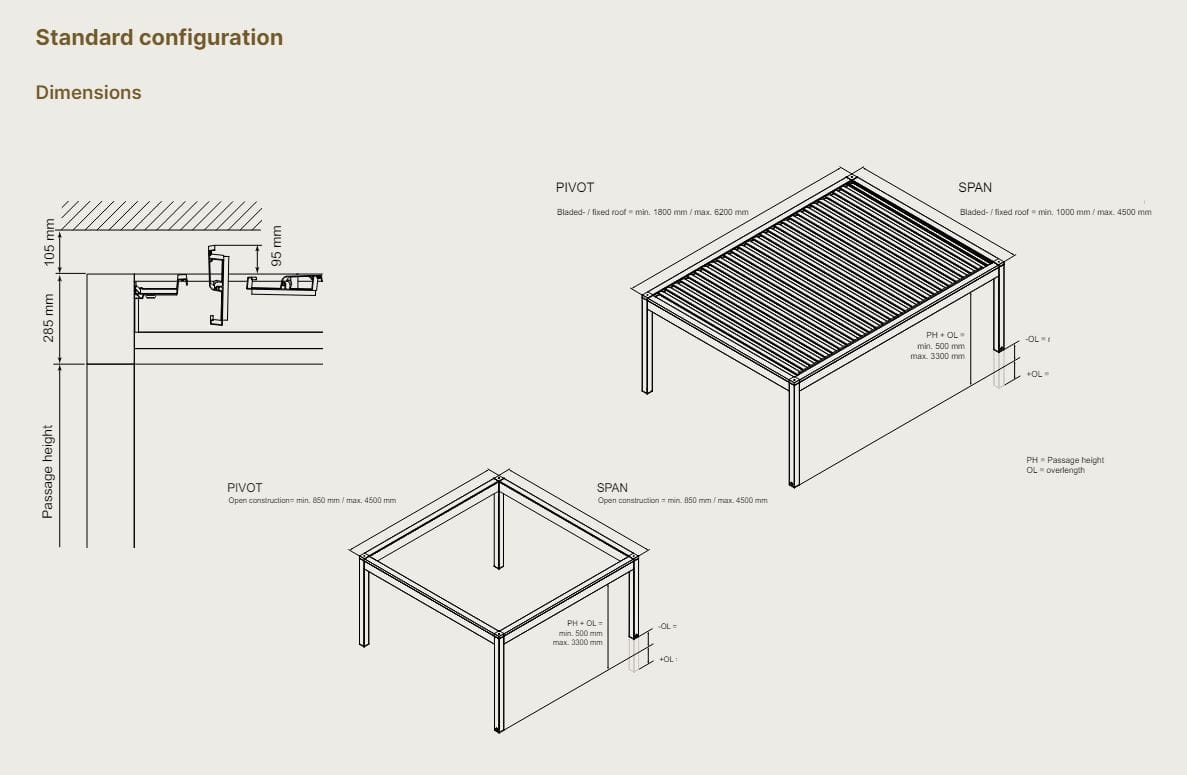 Биоклиматическая пергола из алюминия RENSON AMANI ARCH-00088100 - Вид №28
