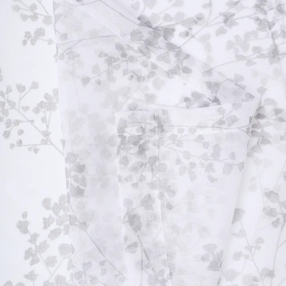 AMORE MIO Тюль Фрейя серый 300x260 см с растительным орнаментом 89400784 STLM-1566847 - Вид №3