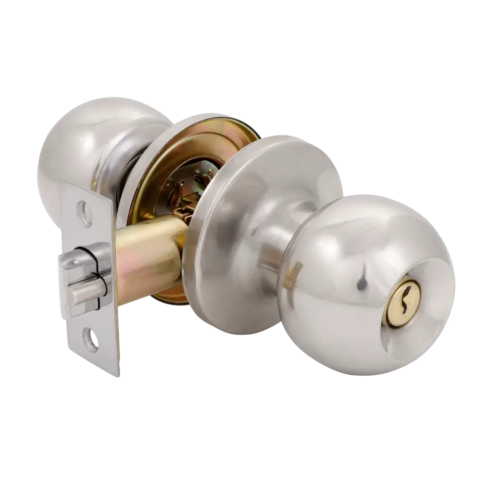 Santreyd Ручка-кноб для межкомнатных дверей с фиксатором, хром 89347016 STLM-1323779