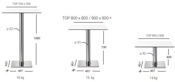 PF Stile Основание стола из нержавеющей стали Basic 400 - Вид №2