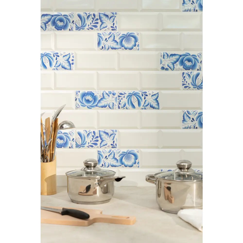 Панель ПВХ листовая 0.3 мм 966х484 мм Гжель 0.47 м² GRACE STLM-2019667 - Вид №2