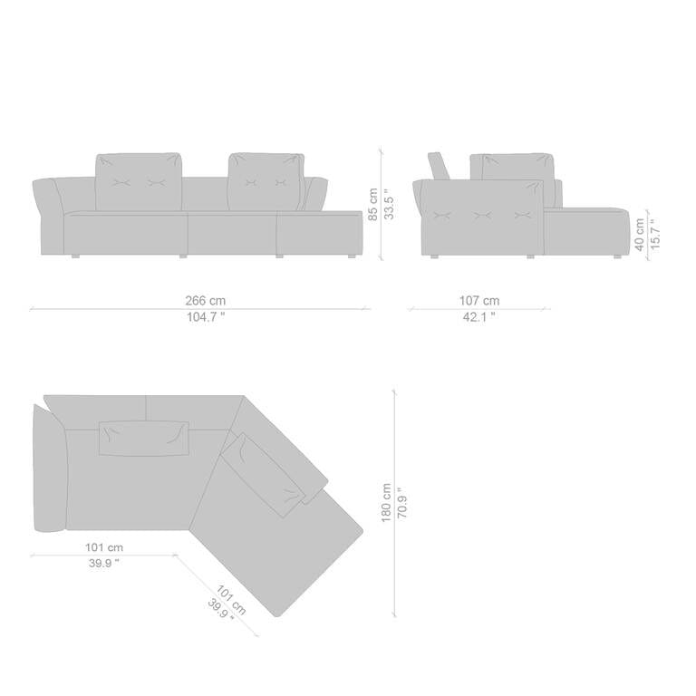 Съемный диван из ткани CASSINA Sengu ARCH-00093815 - Вид №18