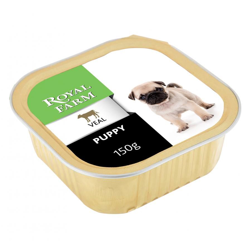ПР0043293 Корм для щенков телятина конс. 150г ROYAL FARM 