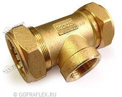 Тройник труба-труба-внутренняя резьба 32*32мм*1 дюйм Flexible hose Россия BNI32*25