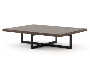 Прямоугольный низкий журнальный столик из грецкого ореха