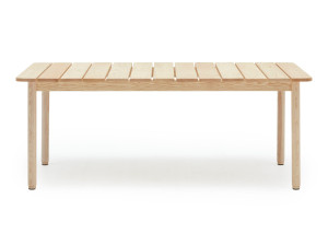 Деревянный прямоугольный стол с металлическими ножками