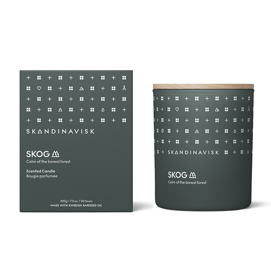 SK20103 Свеча ароматическая skog с крышкой, 200 г (новая) S K A N D I N A V I S K 