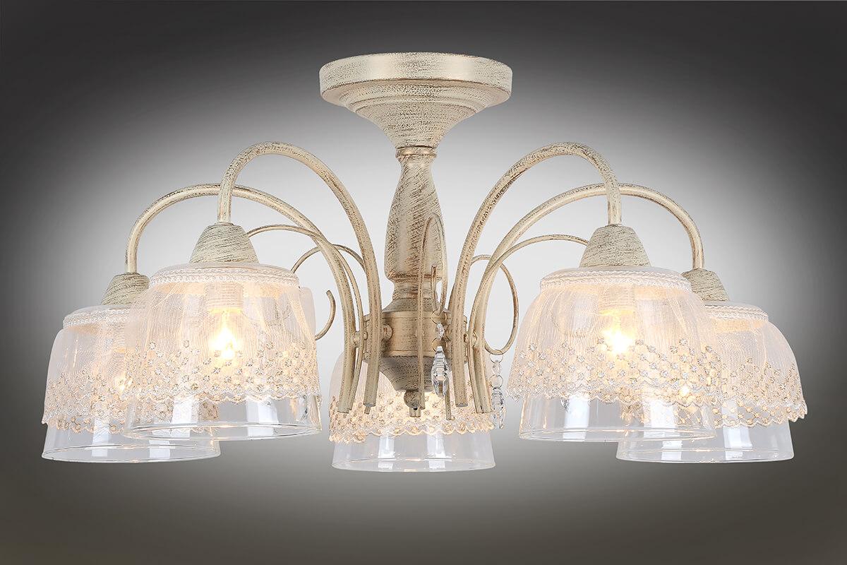 Потолочная люстра Omnilux Pattada OML-53107-05 OMNILUX PATTADA 184129 Белый  - Вид №1