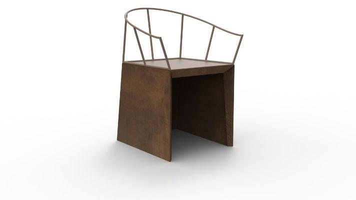 TrackDesign Стул Corten ™ с открытой спинкой  Isp04073  - Вид №3