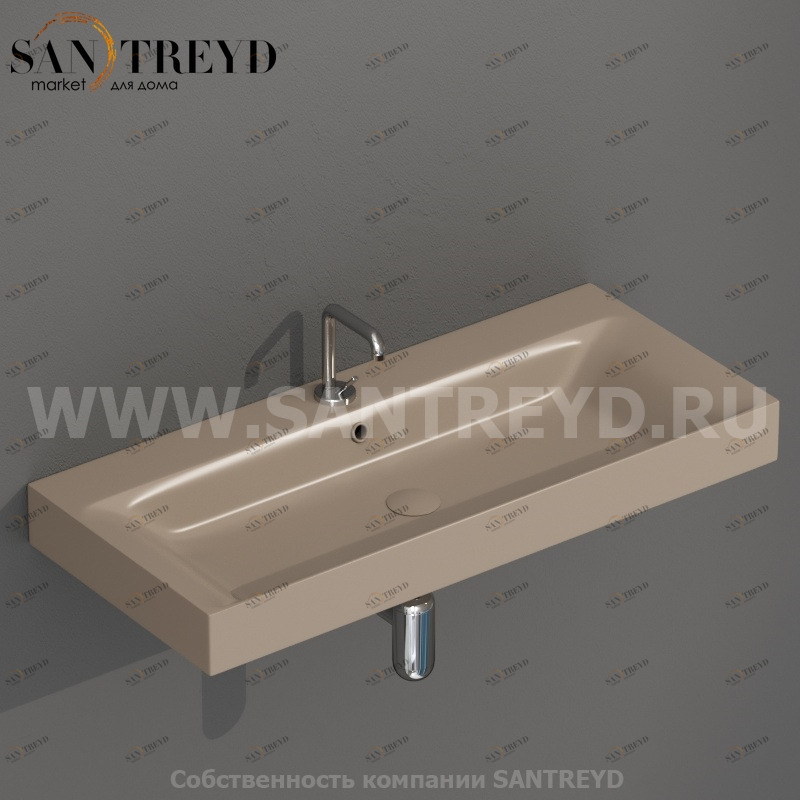 358381 Пьедестал для раковины прямоугольная Kerasan Tribeca бежевая