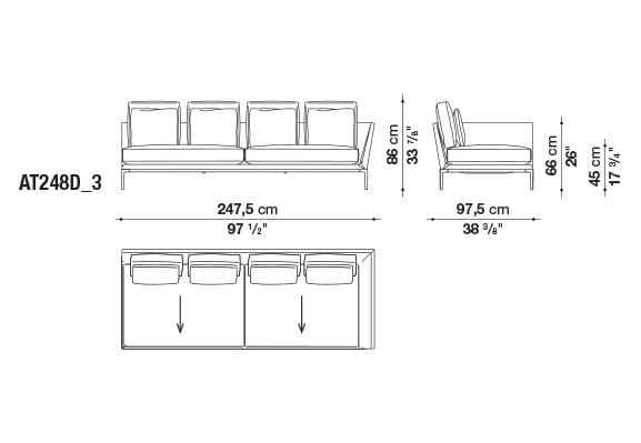 Кожаный диван B&B Italia Атолл ARCH-00112726 - Вид №59