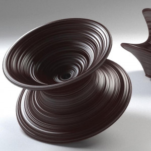 Magis Spun SD660 Стул вращающийся из полиэтилена. Цвет: Серый Темно-фиолетовый 1133 C