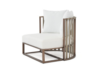 Алюминиевое садовое кресло с подлокотниками